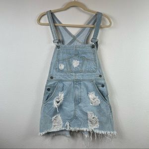 LF | Carmar Light Denim Overall Dress Size Small